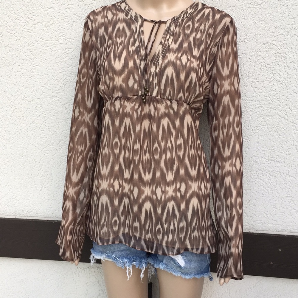 Loft animal print top long sleeves 12